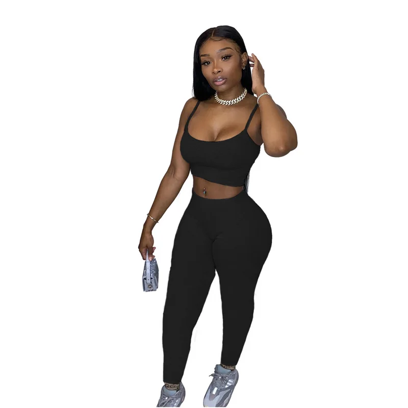womens clothing 2021 Two piece casual sports solid color suspender trousers two piece short set
womens clothing 2021 Two piece casual sports solid color suspender trousers two piece short set