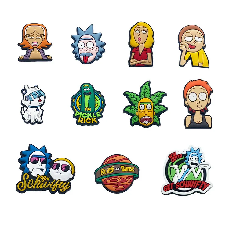 100pcs+ Rick morty New Custom Designer shoe charms Wholesale PVC crystal charms for croc sandals Shoe Charms accessories
100pcs+ Rick morty New Custom Designer shoe charms Wholesale PVC crystal charms for croc sandals Shoe Charms accessories