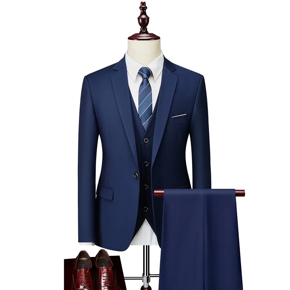 1 Button 3 Piece Coat Pant Men Business Mens Set For Wedding Fabric Tr Custom Slim Fit Men's Suit
1 Button 3 Piece Coat Pant Men Business Mens Set For Wedding Fabric Tr Custom Slim Fit Men's Suit
