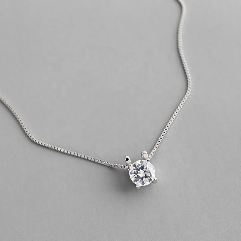 NewSN114 Single dangling zircon pendant 925 silver jewelry personalized necklace for women crystals necklace
NewSN114 Single dangling zircon pendant 925 silver jewelry personalized necklace for women crystals necklace