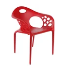 Sale best new design garden chair furniture Red color outdoor leisure plastic chairs