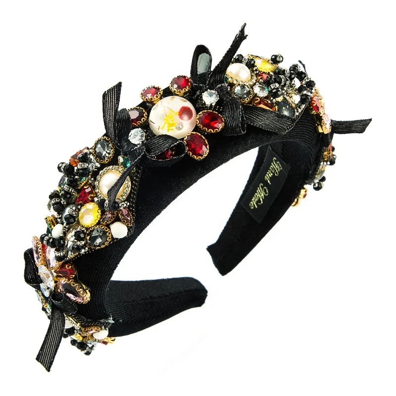 Baroque Gorgeous Multi Color Crystal Headband for Woman Vintage Big Resin Flower Ribbon Hairband Woman Wedding Party Headpieces, Picture shows
Baroque Gorgeous Multi Color Crystal Headband for Woman Vintage Big Resin Flower Ribbon Hairband Woman Wedding Party Headpieces, Picture shows