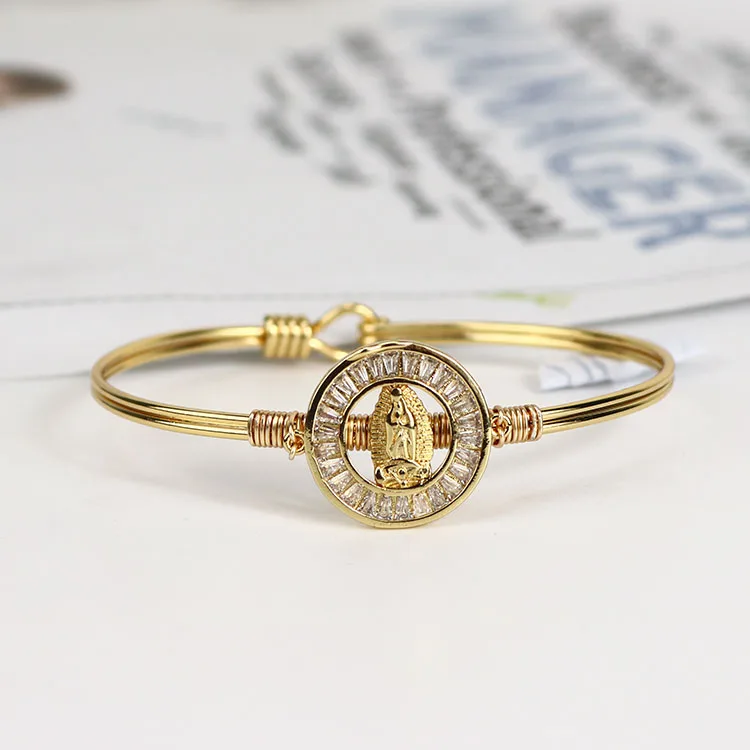 BA1031 Fashion Women Jewelry Gold plated Brass White Diamond CZ Micro Pave Madonna Ladies Bracelets Bangles
BA1031 Fashion Women Jewelry Gold plated Brass White Diamond CZ Micro Pave Madonna Ladies Bracelets Bangles