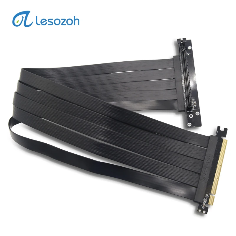 PCI Express 3.0 16X Riser Cable High Speed Extension Cable to Graphics Card Adapter 40cm 90 Degrees For Lesozoh, Black
PCI Express 3.0 16X Riser Cable High Speed Extension Cable to Graphics Card Adapter 40cm 90 Degrees For Lesozoh, Black