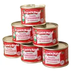 canned tomato paste tin size 70g double concentrated brix 28-30 natural red color good price