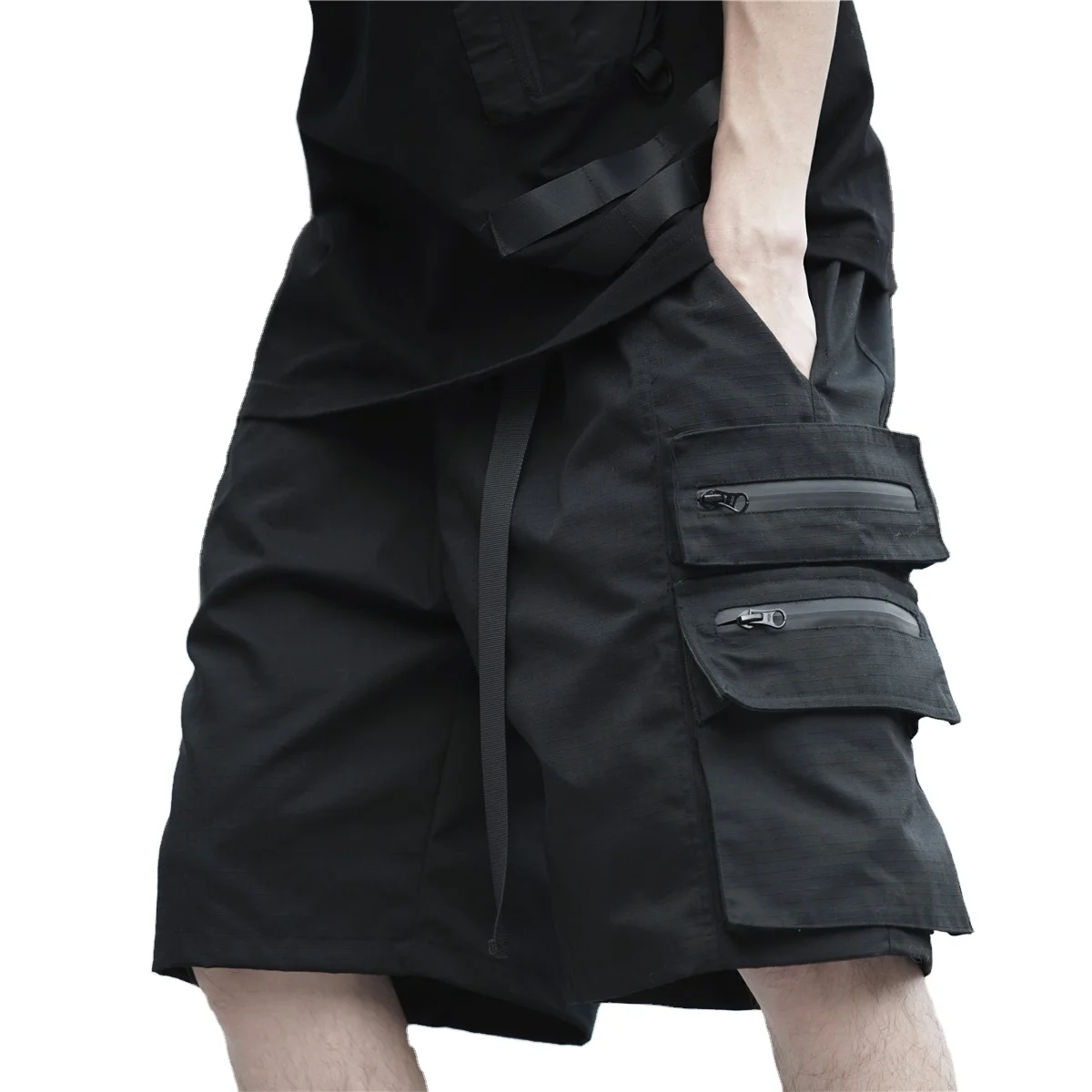 Stereoscopic 8 pockets 100% cotton unisex baggy shorts streetwear style casual cargo men half sweat pants shorts, Black
Stereoscopic 8 pockets 100% cotton unisex baggy shorts streetwear style casual cargo men half sweat pants shorts, Black