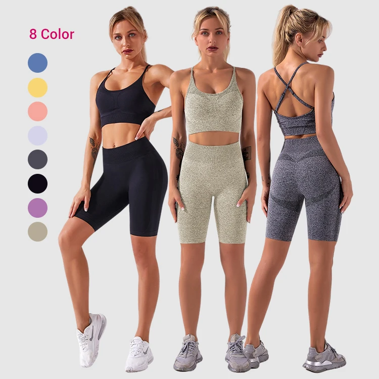 Hot Selling New Design Seamless Wear Sexy Gym Sport Sets Accepted Woman No Logo Free Sample Custom Low Moq
Hot Selling New Design Seamless Wear Sexy Gym Sport Sets Accepted Woman No Logo Free Sample Custom Low Moq