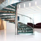 Factory supply price spiral stair glass steel treads spiral stair for spiral garden house