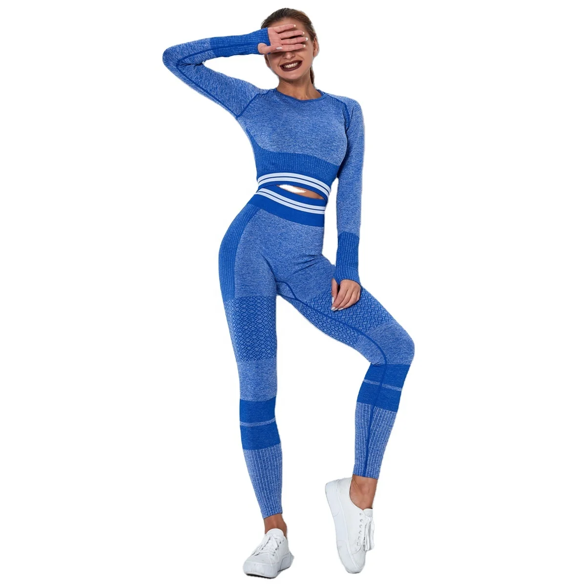 Seamless Knitted Quick-Drying Sports Yoga Wear Women'S Striped Long-Sleeved Fitness Pants Suit, 3 colors
Seamless Knitted Quick-Drying Sports Yoga Wear Women'S Striped Long-Sleeved Fitness Pants Suit, 3 colors