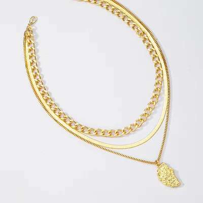 2021 New Design High Quality Hot Sale Stylish Simple Hip-hop Trend 3 Layer Metal Gorgeous Chain Necklace Jewelry Women
2021 New Design High Quality Hot Sale Stylish Simple Hip-hop Trend 3 Layer Metal Gorgeous Chain Necklace Jewelry Women