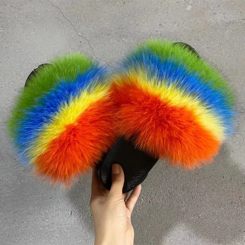 customize shoes rainbow fur sandals house slides bedroom fur slippers vendors for fur slides, Customized color
customize shoes rainbow fur sandals house slides bedroom fur slippers vendors for fur slides, Customized color