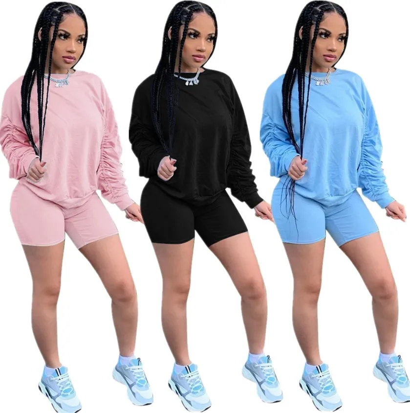 2020 summer 3colors women clothing plain blank ruffle long sleeves tracksuit outfit two piece outfit 2 piece short set
2020 summer 3colors women clothing plain blank ruffle long sleeves tracksuit outfit two piece outfit 2 piece short set