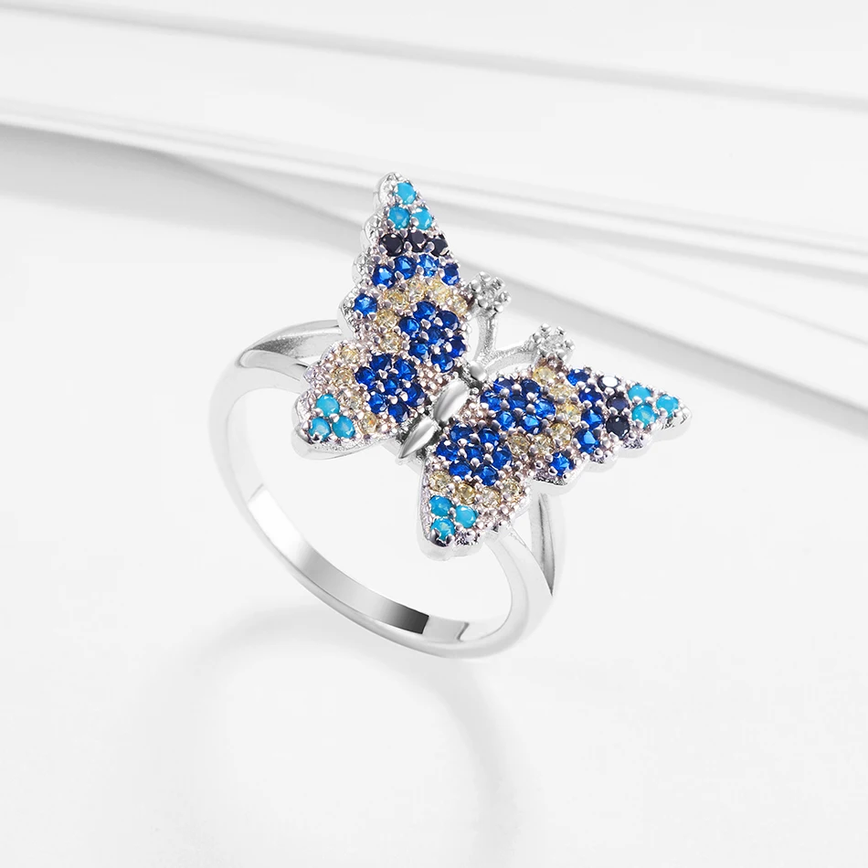 Trendy Crystal Butterfly Silver Rings for Women Girls 925 Sterling Silver Zircon Lucky Eye Ring Female Silver Jewelry Gift
Trendy Crystal Butterfly Silver Rings for Women Girls 925 Sterling Silver Zircon Lucky Eye Ring Female Silver Jewelry Gift