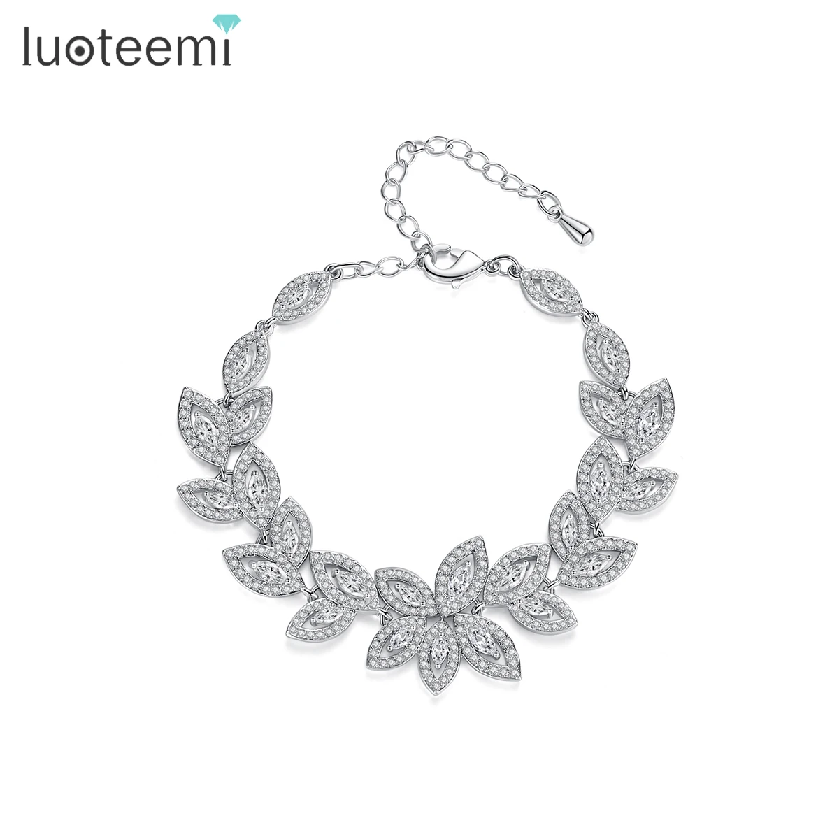 LUOTEEM Women Gift Jewelry Bracelet Clear CZ Zirconia Bangle Wholesale Wedding Girls Fashion Accessoires Cz Bracelet
LUOTEEM Women Gift Jewelry Bracelet Clear CZ Zirconia Bangle Wholesale Wedding Girls Fashion Accessoires Cz Bracelet