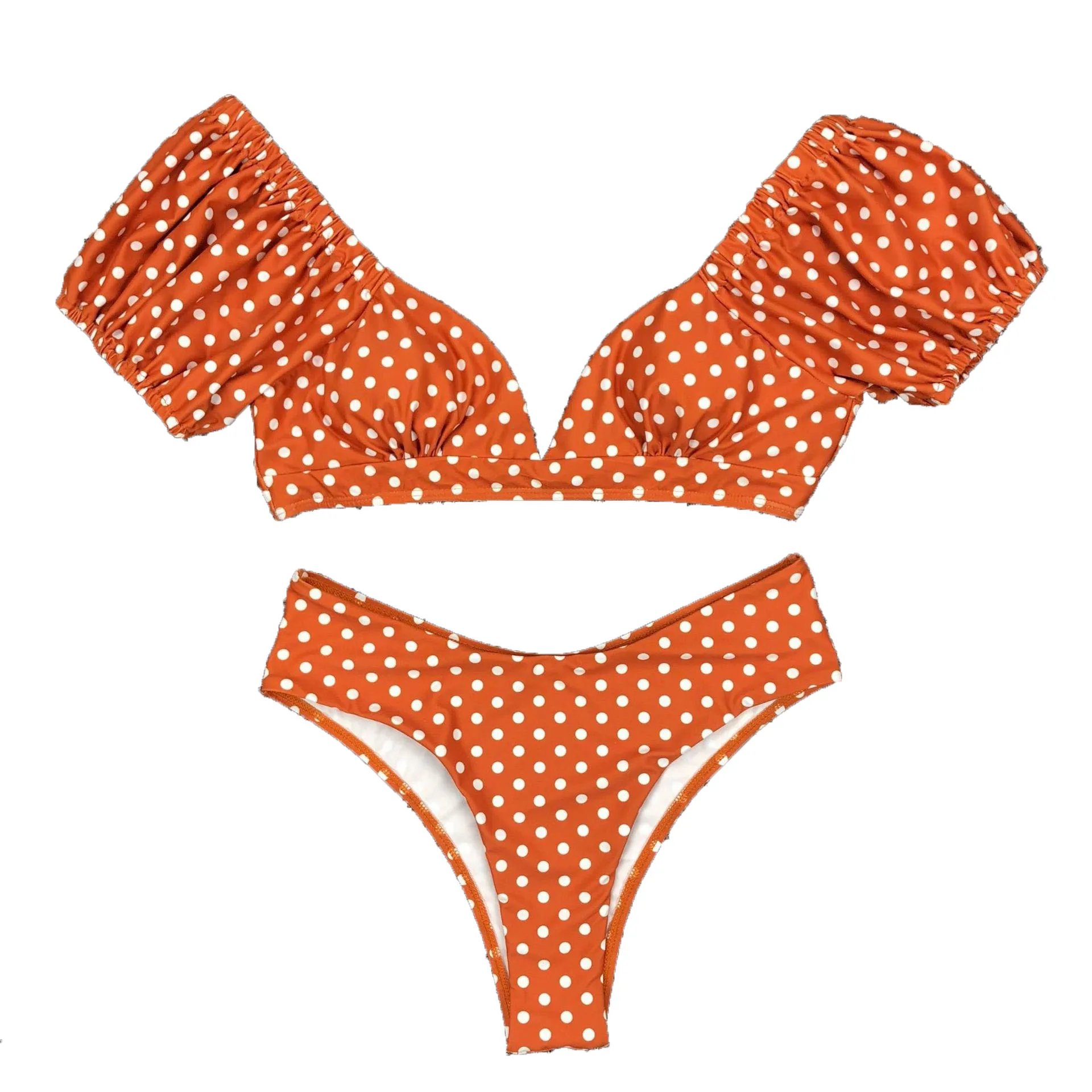 Stylish Hot Selling V-neck Short sleeve Ladies Split Swimsuit Polka Dot Retro Backless Sexy Bikini, Blue,red,orange
Stylish Hot Selling V-neck Short sleeve Ladies Split Swimsuit Polka Dot Retro Backless Sexy Bikini, Blue,red,orange
