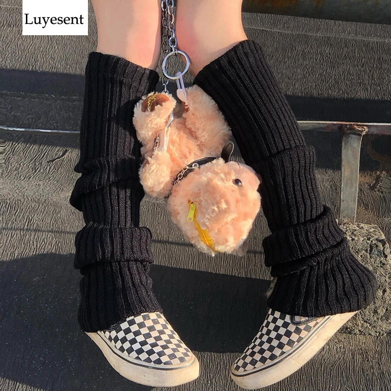 Punk Solid Black Cool Knit Long Socks Women Outdoor Knee High Elastic Leg Warmers 2020 Lady Warm Slim Gothic Hip-hop Rock Sock, As shown in the figure
Punk Solid Black Cool Knit Long Socks Women Outdoor Knee High Elastic Leg Warmers 2020 Lady Warm Slim Gothic Hip-hop Rock Sock, As shown in the figure