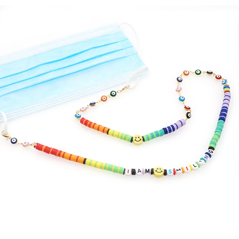 Star Evil Eyes Handmade Women I AM SMILING Beads Facemask Sun Glasses Neck Chain Eyewear Accessories Holder Strap Chains
Star Evil Eyes Handmade Women I AM SMILING Beads Facemask Sun Glasses Neck Chain Eyewear Accessories Holder Strap Chains
