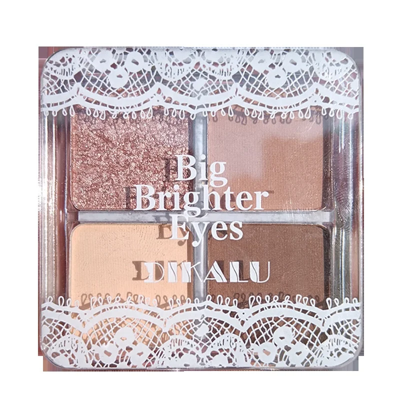 Lace 4-color Eye Shadow Glitter Pearly Matte Makeup Portable Four Square Grid Powder Eyeshadow Platte, As picture shown
Lace 4-color Eye Shadow Glitter Pearly Matte Makeup Portable Four Square Grid Powder Eyeshadow Platte, As picture shown
