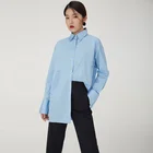 Shirt irregular casual button long sleeve Women shirt