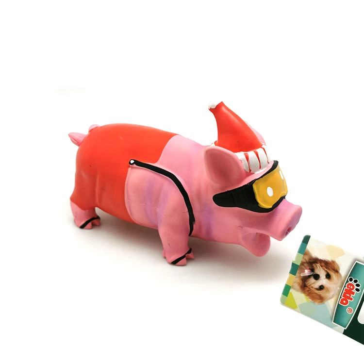 New arrival special design pig shape y manufacturer latex pet toy