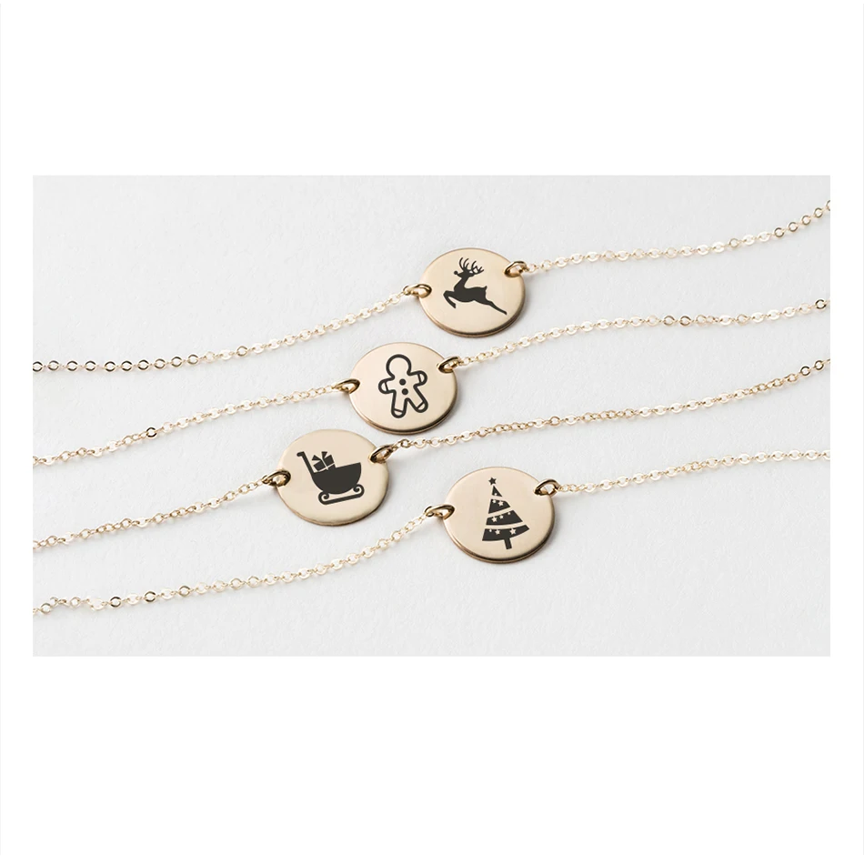 JUJIE Christmas Elements Sculpted Double Hole Pendant Stainless Steel Necklace Girls Minimalist Christmas Gift Custom
JUJIE Christmas Elements Sculpted Double Hole Pendant Stainless Steel Necklace Girls Minimalist Christmas Gift Custom