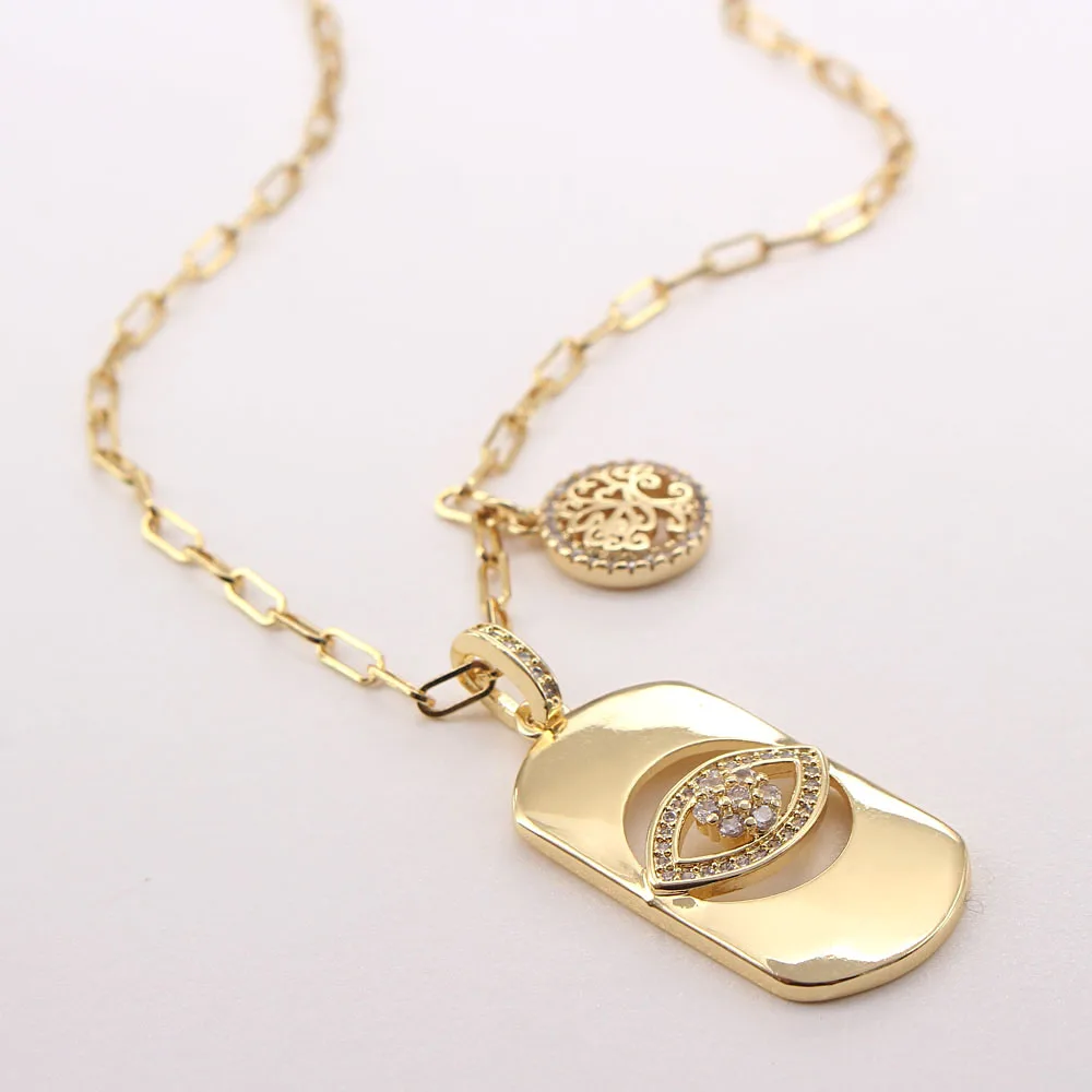 MHS.SUN Newest Charm Cubic Zircon Jewelry Fashion Eye Pendant Necklace For Women/Men Gold Color Plated Chain Necklace Gifts
MHS.SUN Newest Charm Cubic Zircon Jewelry Fashion Eye Pendant Necklace For Women/Men Gold Color Plated Chain Necklace Gifts