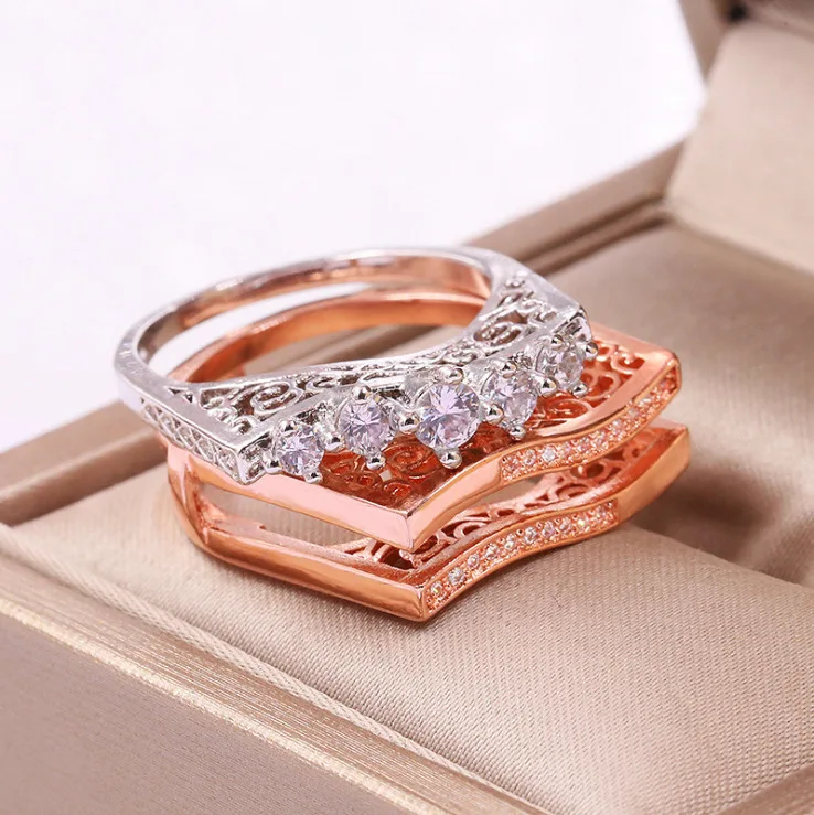 Unique Creative Design 2-In-1 Hollow Small Diamond Women's Rings Gold Silver 2Pcs Ring Set
Unique Creative Design 2-In-1 Hollow Small Diamond Women's Rings Gold Silver 2Pcs Ring Set
