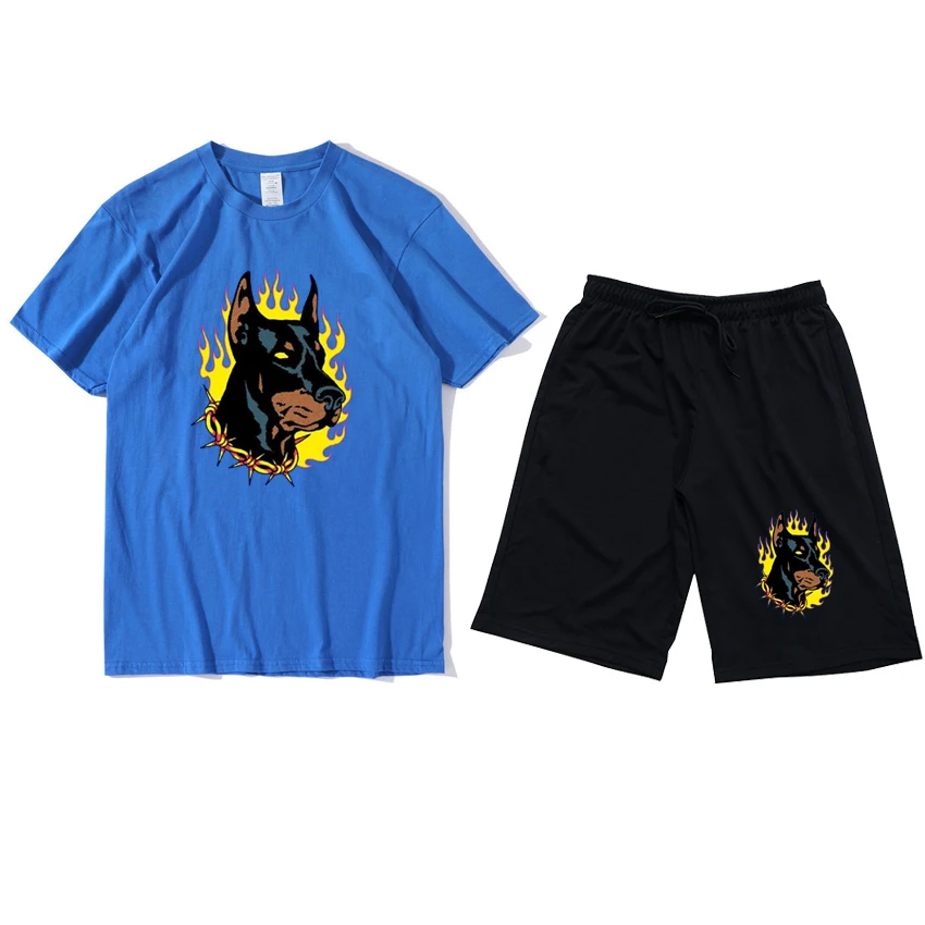 Dog Pet Print T Shirt And Shorts Sets Two Piece Sporty Summer Outfit Mens Tracksuit Set, Black,gray,blue,red,white,navy,gray/black
Dog Pet Print T Shirt And Shorts Sets Two Piece Sporty Summer Outfit Mens Tracksuit Set, Black,gray,blue,red,white,navy,gray/black