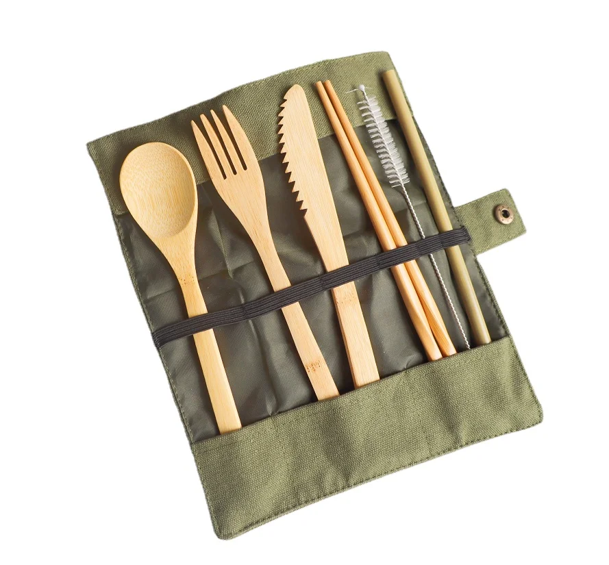 7 pieces/set bamboo cutlery travel pouch With pouch reusable utensils Bamboo Cutlery Set
7 pieces/set bamboo cutlery travel pouch With pouch reusable utensils Bamboo Cutlery Set