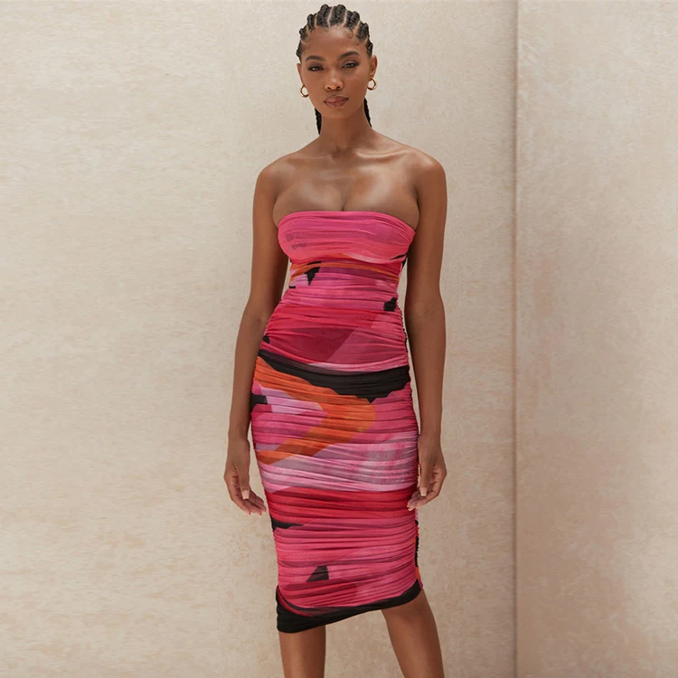 Mesh Lady Fashion Custom Casual African 2019 Midi Pleat Print Pencil Sexy Strapless Party Dress, Hot pink
Mesh Lady Fashion Custom Casual African 2019 Midi Pleat Print Pencil Sexy Strapless Party Dress, Hot pink