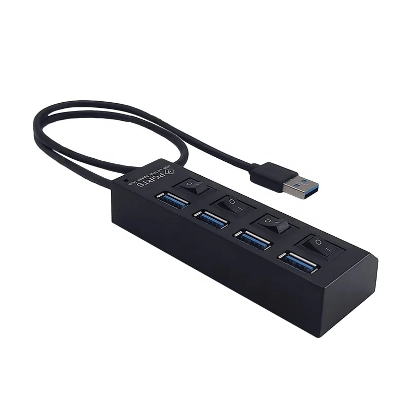 

Superspeed Desk 4-Port USB 3.0 HUB With Individual Led Power Switches USB Hubs