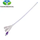 3 way triple lumen medical silicone foley catheter sizes