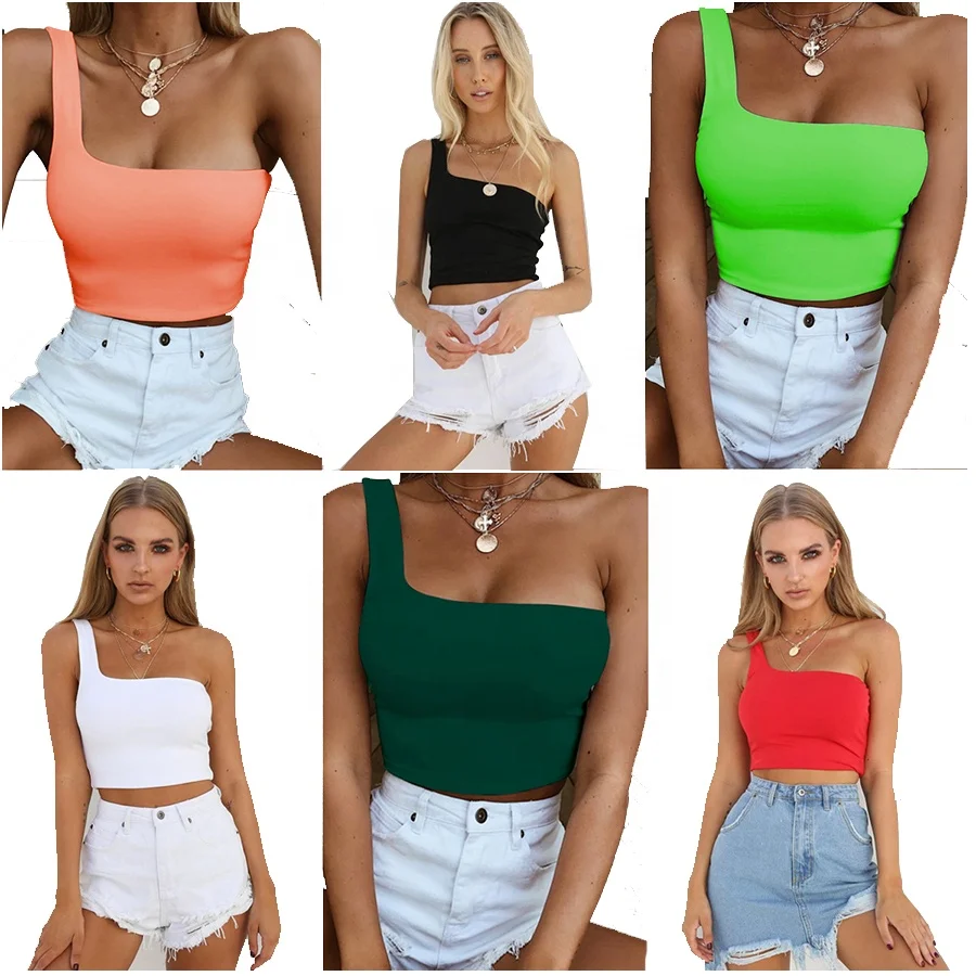 Wholesale Summer Sexy Solid Color Double Layer One Shoulder Tube Crop Top Women Casual Streetwear Fashion Tank Tops
Wholesale Summer Sexy Solid Color Double Layer One Shoulder Tube Crop Top Women Casual Streetwear Fashion Tank Tops