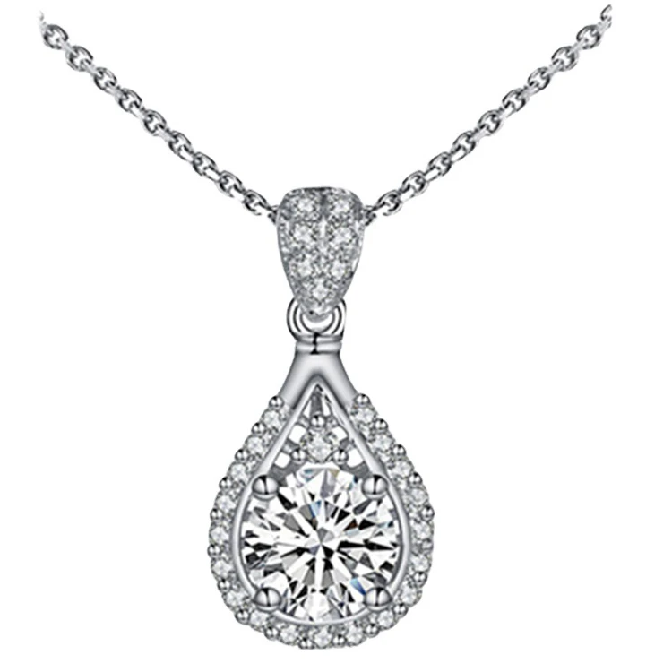 Y166 Wholesale Colliers Clavicle Chain Mosinite Diamonds Water Drop Shaped Pendant Necklace For Women Fashion Jewelry Necklaces
Y166 Wholesale Colliers Clavicle Chain Mosinite Diamonds Water Drop Shaped Pendant Necklace For Women Fashion Jewelry Necklaces
