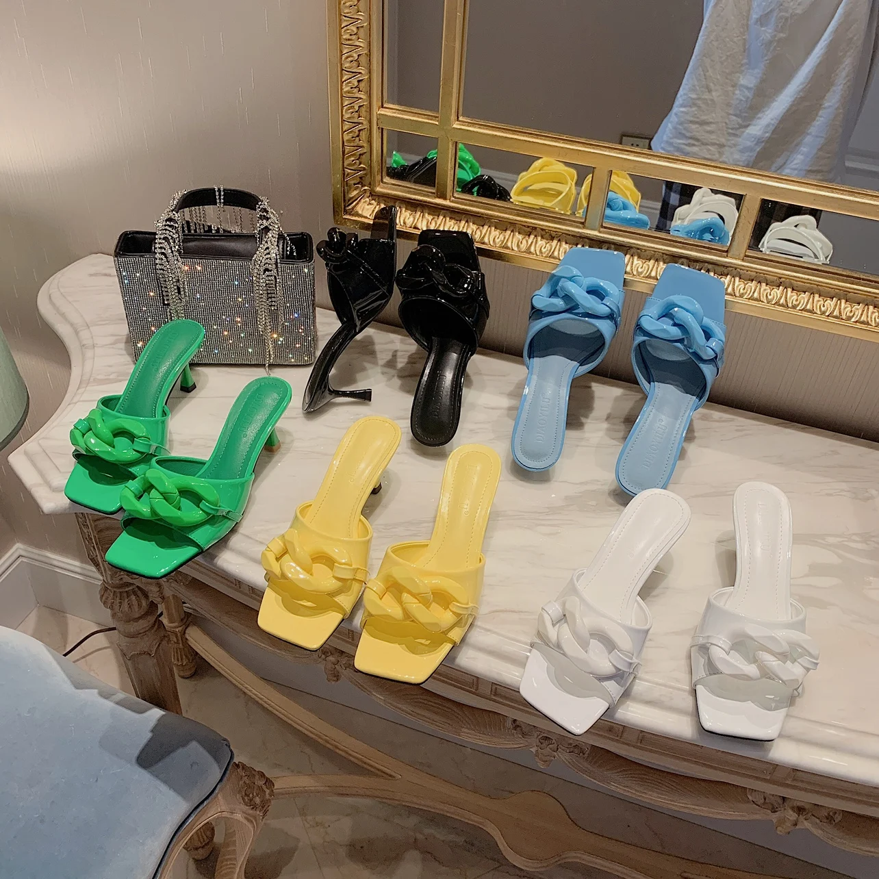 iHeeled YLH 938-3 Summer New Fashion Sexy High Heel Shoes Square Toe Candy Colors Thin Heel Sandals For Women, Black white yellow green blue
iHeeled YLH 938-3 Summer New Fashion Sexy High Heel Shoes Square Toe Candy Colors Thin Heel Sandals For Women, Black white yellow green blue