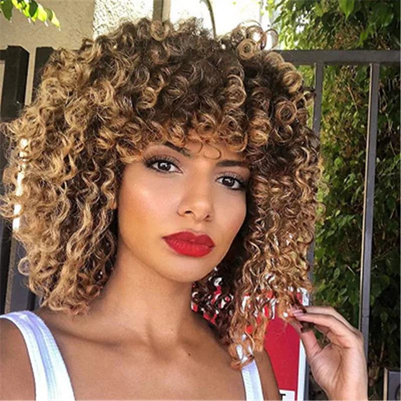 fashion high quality sexy women Wig female african short hair curly hair wig