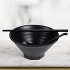 Custom Melamine Noodle Bowl Set 3Pcs Large Japanese Ramen Bowl With Chopsticks