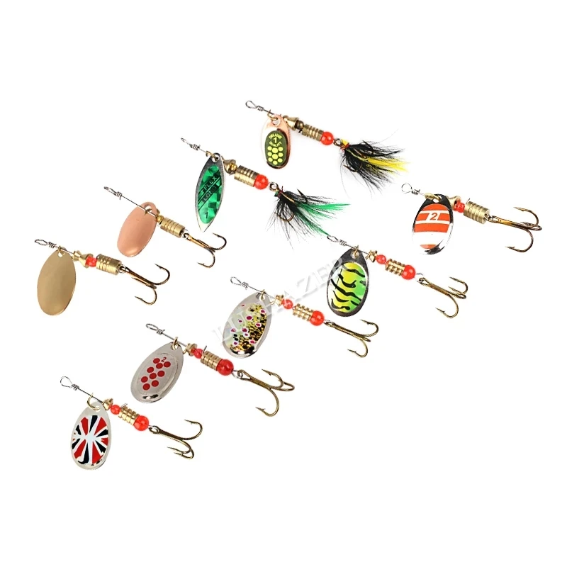 10pcs/lot Multi Color Slow Trolling Feather Sequins Jig Fish Metal Spinner Fishing Lure Spinnerbait Set With Box, Multiple
10pcs/lot Multi Color Slow Trolling Feather Sequins Jig Fish Metal Spinner Fishing Lure Spinnerbait Set With Box, Multiple