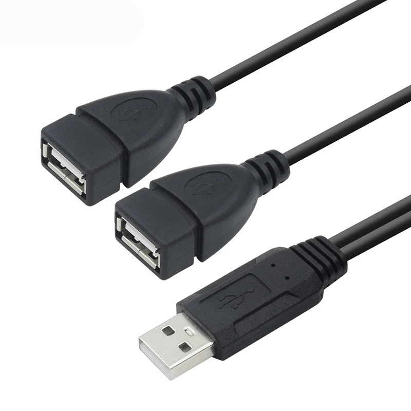 USB 2.0 A Male to 2 Female Double Dual Power Supply USB Female Splitter Charge HUB Extension USB Cable for Car, Black
USB 2.0 A Male to 2 Female Double Dual Power Supply USB Female Splitter Charge HUB Extension USB Cable for Car, Black