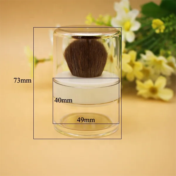 Large capacity luxury round tube loose powder jar 20g with brush and sifter