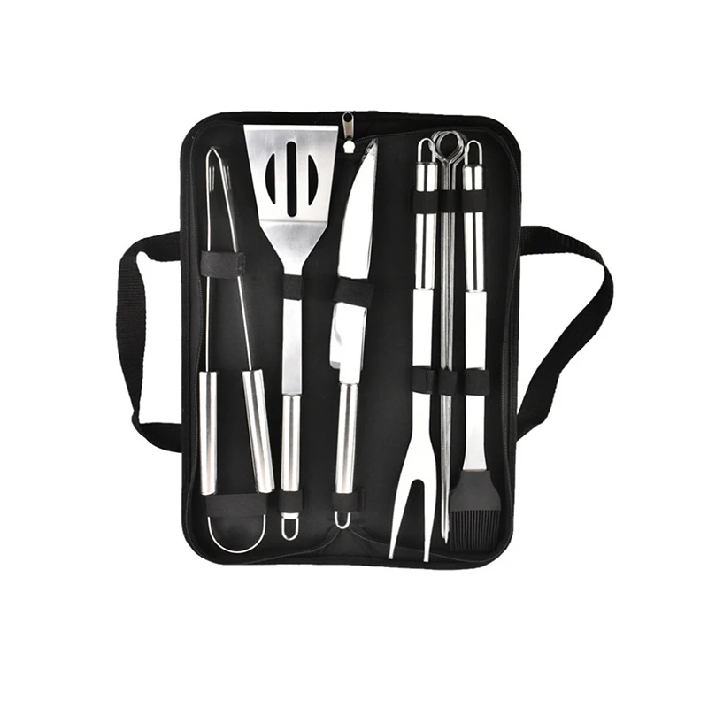 9 Pieces Portable Stainless Steel Handle Outdoor Picnic Tools Oxford Cloth Bag BBQ Grill Tool Set, Light grey
9 Pieces Portable Stainless Steel Handle Outdoor Picnic Tools Oxford Cloth Bag BBQ Grill Tool Set, Light grey