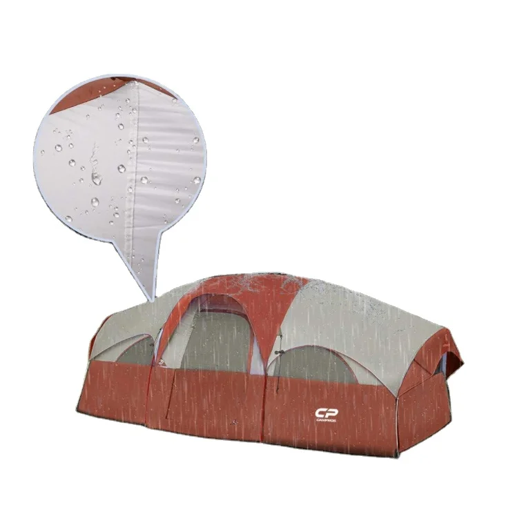 -8-Person Waterproof Windproof Family Tent, 5 Large Mesh Window, Double Layer, Divided Curtain for Separate, Customed
-8-Person Waterproof Windproof Family Tent, 5 Large Mesh Window, Double Layer, Divided Curtain for Separate, Customed