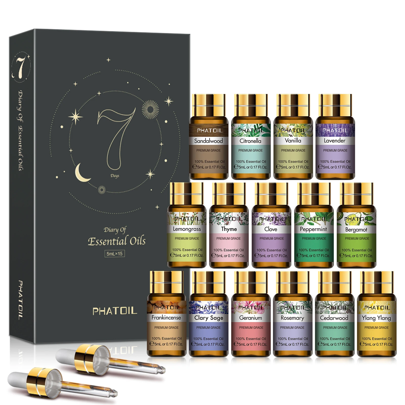 Essential Oil Set 5mlX15pcs Private Label Pure Natural Essential Oil Custom OEM For Aroma Diffuser
Essential Oil Set 5mlX15pcs Private Label Pure Natural Essential Oil Custom OEM For Aroma Diffuser