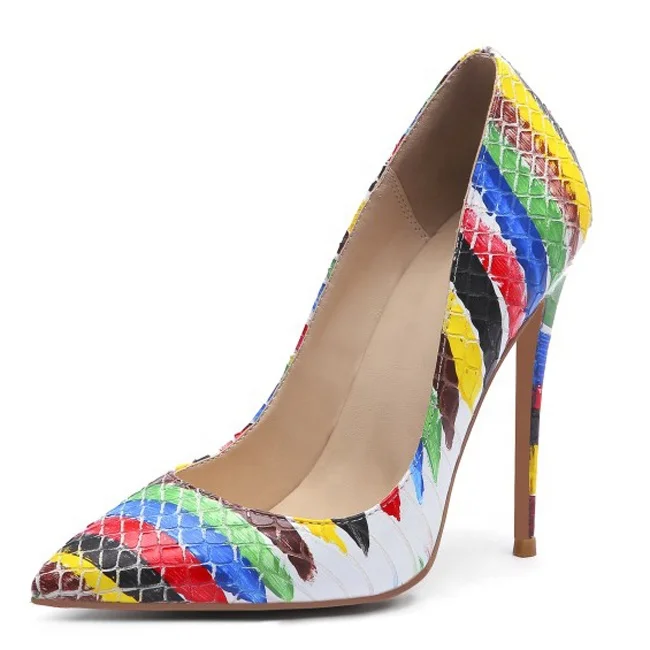 Super high-heeled women dress shoes colorful graffiti pointed toe stiletto shoes fashion night club pumps, White
Super high-heeled women dress shoes colorful graffiti pointed toe stiletto shoes fashion night club pumps, White