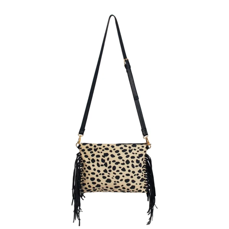 Women Shoulder Bag Personalized Monogrammed Fringe Tassel Cheetah Print Crossbody Bag, As picture show
Women Shoulder Bag Personalized Monogrammed Fringe Tassel Cheetah Print Crossbody Bag, As picture show