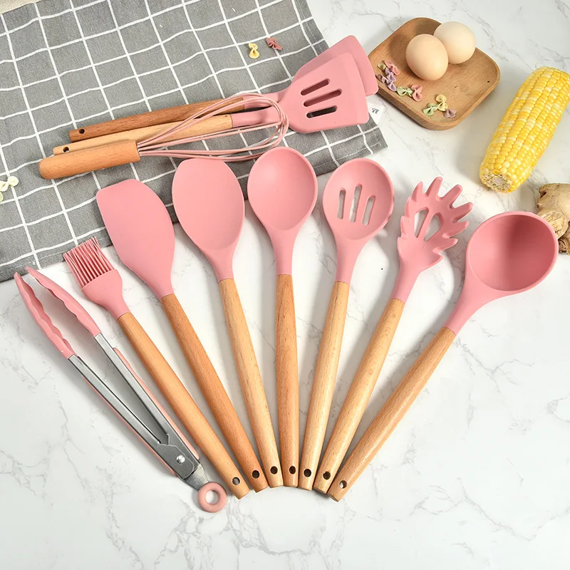 11 Piece Set Clean Baking Reusable Kitchen Tools Bamboo Wooden Utensils silicon kitchen tools set for Cooking
11 Piece Set Clean Baking Reusable Kitchen Tools Bamboo Wooden Utensils silicon kitchen tools set for Cooking