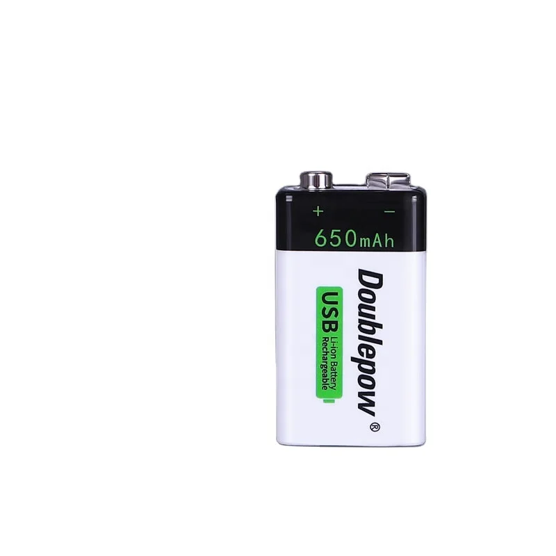 Doublepow USB charge 650mAh lithium ion 9V rechargeable battery with smart led Indicator light for Multimeter
Doublepow USB charge 650mAh lithium ion 9V rechargeable battery with smart led Indicator light for Multimeter