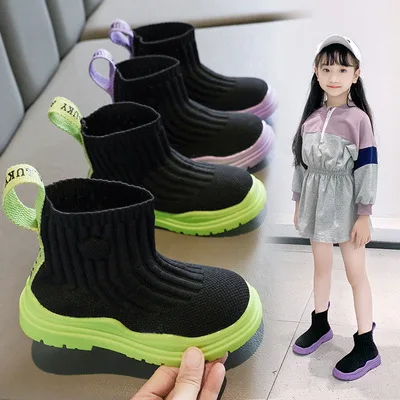 Girls socks shoes 2021 new children's stretch knit boots fashion all-match short boots boys breathable baby shoes, Green, purple
Girls socks shoes 2021 new children's stretch knit boots fashion all-match short boots boys breathable baby shoes, Green, purple