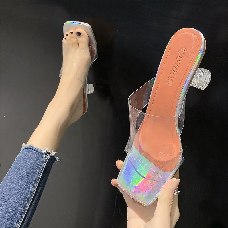 Transparent High Heels High-heeled Women Summer Crystal Sandals Strange Clear Thin Heels Jelly Slippers Dress Shoes Pumps, Brown/white
Transparent High Heels High-heeled Women Summer Crystal Sandals Strange Clear Thin Heels Jelly Slippers Dress Shoes Pumps, Brown/white