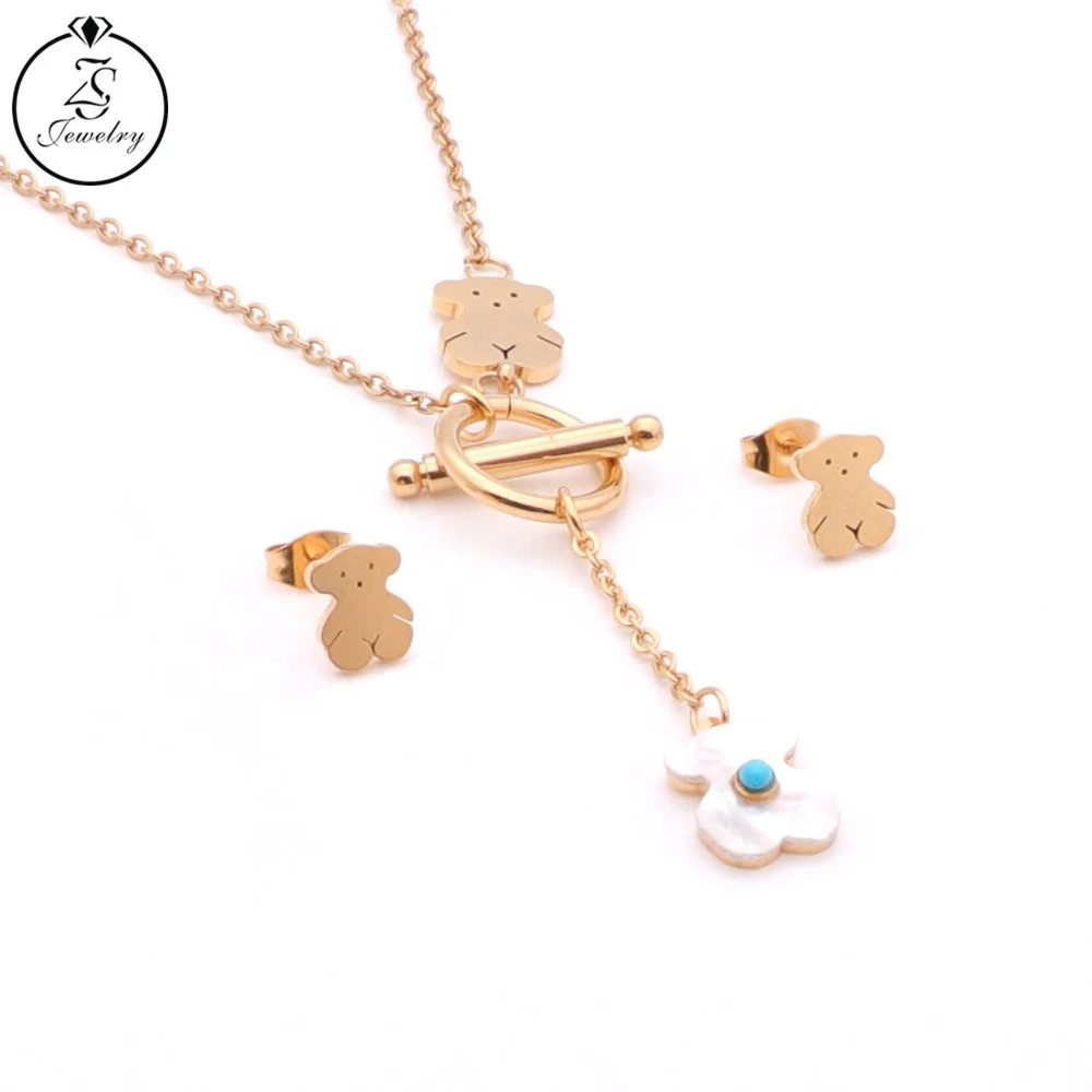 Stainless Steel Earring Pearl Charms Necklace And Earrings Set Gold Plated Jewelry Sets For Girl
Stainless Steel Earring Pearl Charms Necklace And Earrings Set Gold Plated Jewelry Sets For Girl